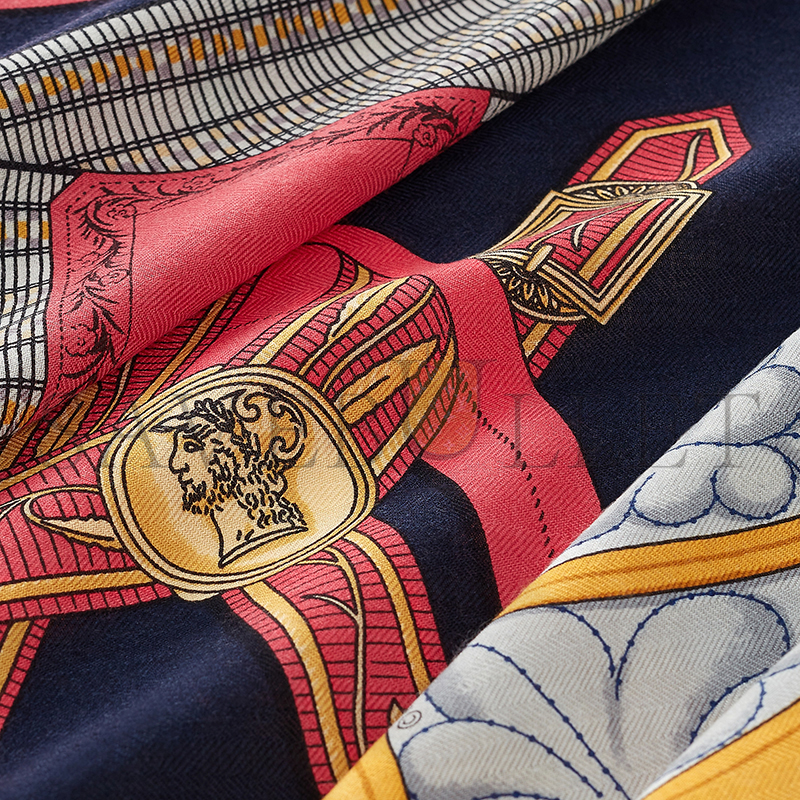 HERMES LETTRES EQUESTRES SHAWL 140 H244039S 04 (137*136cm)